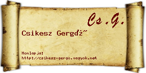 Csikesz Gergő névjegykártya